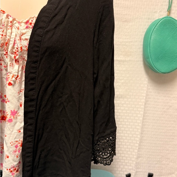 Xhilaration Black Cardigan with Lace Detail - Picture 3 of 5